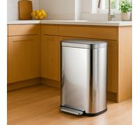 Poubelle De Tri Inox Empire - 60L - 2Bacs - Argent