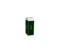 Poubelle de tri pour collecte du verre 60 litres - Blanc