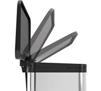 Poubelle de tri selectif 2 bacs a pedale 20L (9+9) Hailo Oko Duo Plus M Coloris - Noir Noir G