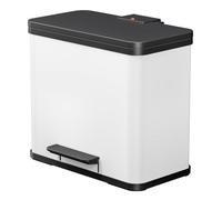 Poubelle de tri sélectif 3 bacs à pédale 30L (9+9+9) Hailo Öko Trio Plus L Inox