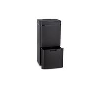 Klarstein Poubelle à capteur Royal Trash Matte 72 L acier inoxydable noir mat