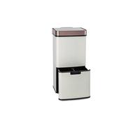 Poubelle de tri sélectif avec capteur Royal Trash Rose Gold Acier inoxydable 72L