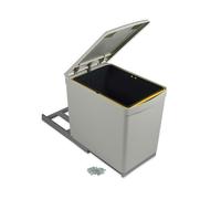 Poubelle de tri sélectif - couvercle automatique - 1 bac de 16 litres EMUCA