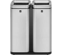 Poubelle de tri sélectif en inox "the twin bin" 2 x 30 litres