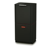 Poubelle de tri sélectif TOTEM MAX 60 l, noir, acier / plastique, Joseph Joseph