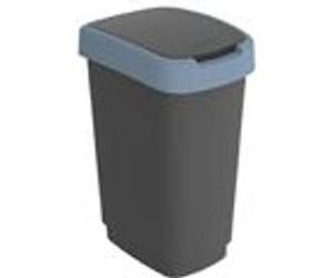 Poubelle de tri Swing Rotho Twist 50L noir/bleu foncé Bleu G