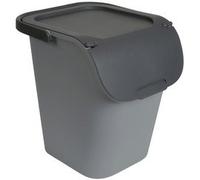 Poubelle de tri TriHome, 40 litres, ciment/anthracite