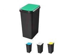 Poubelle de tri verre papier plastique 45 litres - Vert