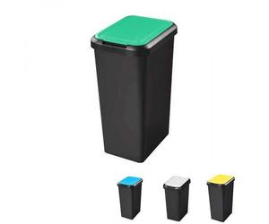 Poubelle de tri verre papier plastique 45 litres - Vert