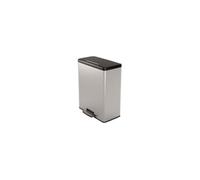 CURVER DECO BIN DUO 26L+26L Poubelle 48,6 x 31,6 x 61,5 cm argenté 01129-C70