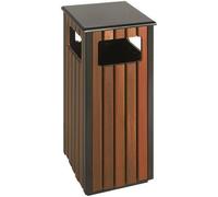 Poubelle d'extérieur 36 litres imitation bois (31010974)