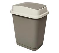 Poubelle Double Ouverture Couvercle 25L Beige