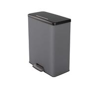 Poubelle à Pédale Duo 26 L + 26 L 48.6 X 28.4 X H61.5 Cm Gris - Deco Bin - Curver