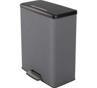 Poubelle à Pédale Duo 26 L + 26 L 48.6 X 28.4 X H61.5 Cm Gris - Deco Bin - Curver