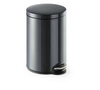 Poubelle Durable DURABLE - Mülleimer - rund - Klappdeckel - 20 L 341258 20 l (Ø x H) 29.2 cm x 45.5 cm métal, plastique anthracite-gris 1 pc(s)