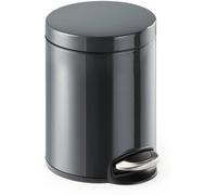 DURABLE Poubelle 341058 Petite ronde à pédale métal 5 L Anthracite