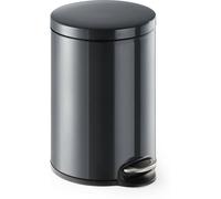 Poubelle Durable DURABLE - Mülleimer - rund - Klappdeckel - 20 L 341258 20 l (Ø x H) 29.2 cm x 45.5 cm métal, plastique anthracite-gris 1 pc(s)
