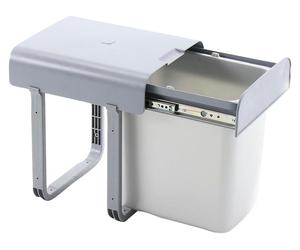 Poubelle écologique Aladin 16 L gris pour armoires à partir de 40 cm