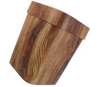Poubelle Effet Bois 12 L en Plastique pour Bureau la Cuisine Salle de Bain | Format Carré Marron, Finition Décorative Moderne, Fixe le Paquet, Rinçage Facile, Adaptée aux Épluchures et Miettes