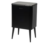 Poubelle Eluno, capacité de 30 litres, en métal noir