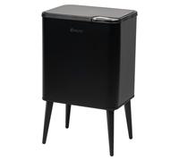 Poubelle Eluno, capacité de 30 litres, en métal noir