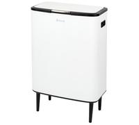 Poubelle Eluno capacité de 60 litres en métal blanc
