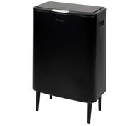 Poubelle Eluno capacité de 60 litres en métal noir