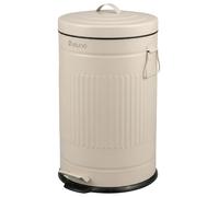 Poubelle eluno VINTAGE, poubelle à pédale, capacité de 20 litres, en métal, couleur beige