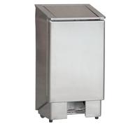 Poubelle en acier inoxydable Combisteel avec pédale, 60 litres