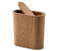 Poubelle en bois avec couvercle basculant, poubelle décorative pour la | Poubelle en bois massif avec couvercle basculant pour la maison, la cuisine, le bureau et la salle de bain