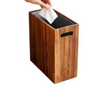 Poubelle en Bois Corbeille à Déchets Étroite et Bac de Recyclage avec | Poubelle décorative avec une poignée Pour buanderie, cuisine, maison, atelier, dortoir et garde-manger