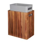 Poubelle en bois pour la salle de bain Corbeille à Déchets Étroite et | Poubelle décorative avec une poignée Pour buanderie, cuisine, maison, atelier, dortoir et