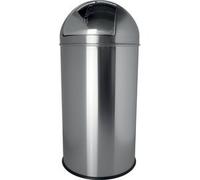 Poubelle en inox 'the dome', 50 litres, argent