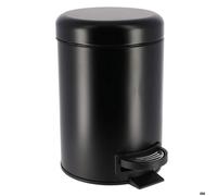 Poubelle en métal avec frein de chute 3 L noir mat - Tendance