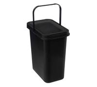 Paris Prix – Poubelle en plastique Anse 12 L – Noir