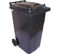 Poubelle en plastique, 240 l, noir