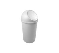 Poubelle en plastique à couvercle Push the flip 25 litres - Gris Clair