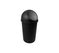 Poubelle en plastique à couvercle Push the flip 25 litres - Noir