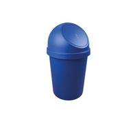 Poubelle en plastique à couvercle Push the flip 45 litres - Bleu