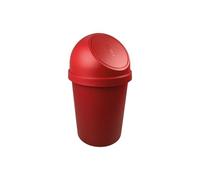 Poubelle en plastique à couvercle Push the flip 45 litres - Rouge