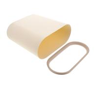 Poubelle en Plastique Grosse pour Espaces Étroits, Maison et Salon | Couvercle, Anneau Presse-paquet, Nettoyage Facile, Beige, Style Élégant