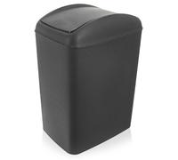 Poubelle en plastique - Orion - 20 l - Gris foncé - 30x21x41,5 cm - Couvercle basculant - Légère - Facile à transporter
