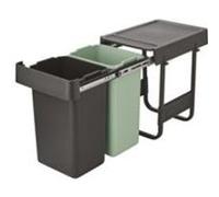 Brabantia Seaux intégrés Sort&Go. 2x15 L Gris foncé