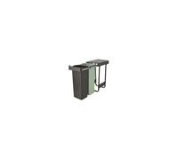 Brabantia Poubelle encastrable Sort&Go 2x30 L seaux intégrés Gris foncé