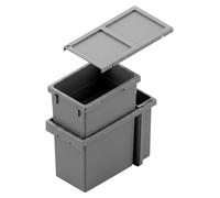 Poubelle encastrable Hailo Inset Tandem 38+7 l, gris foncé 3669101