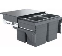 Poubelle encastrable Hailo pour cuisine, 60 cm, à ouverture par le devant, à fermeture automatique
