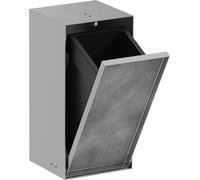 Hansgrohe Poubelle encastrée XtraStoris Rock porte carrelable 2,5 Betteres de capacité inox brossé
