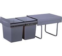 Poubelle encastrée coulissante de cuisine 2 compartiments 36L (2x18L) HYPE avec seau