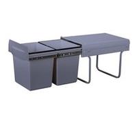 Poubelle encastrée coulissante de cuisine 2 compartiments 36L (2x18L) HYPE avec seau
