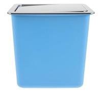 Poubelle Encastrée de Comptoir à Couvercle Basculant en Acier Inoxydable | Bleu, Mécanisme à Balancier Bien Fermé, pour Plans de Travail de Cuisine et Tables de Restaurant